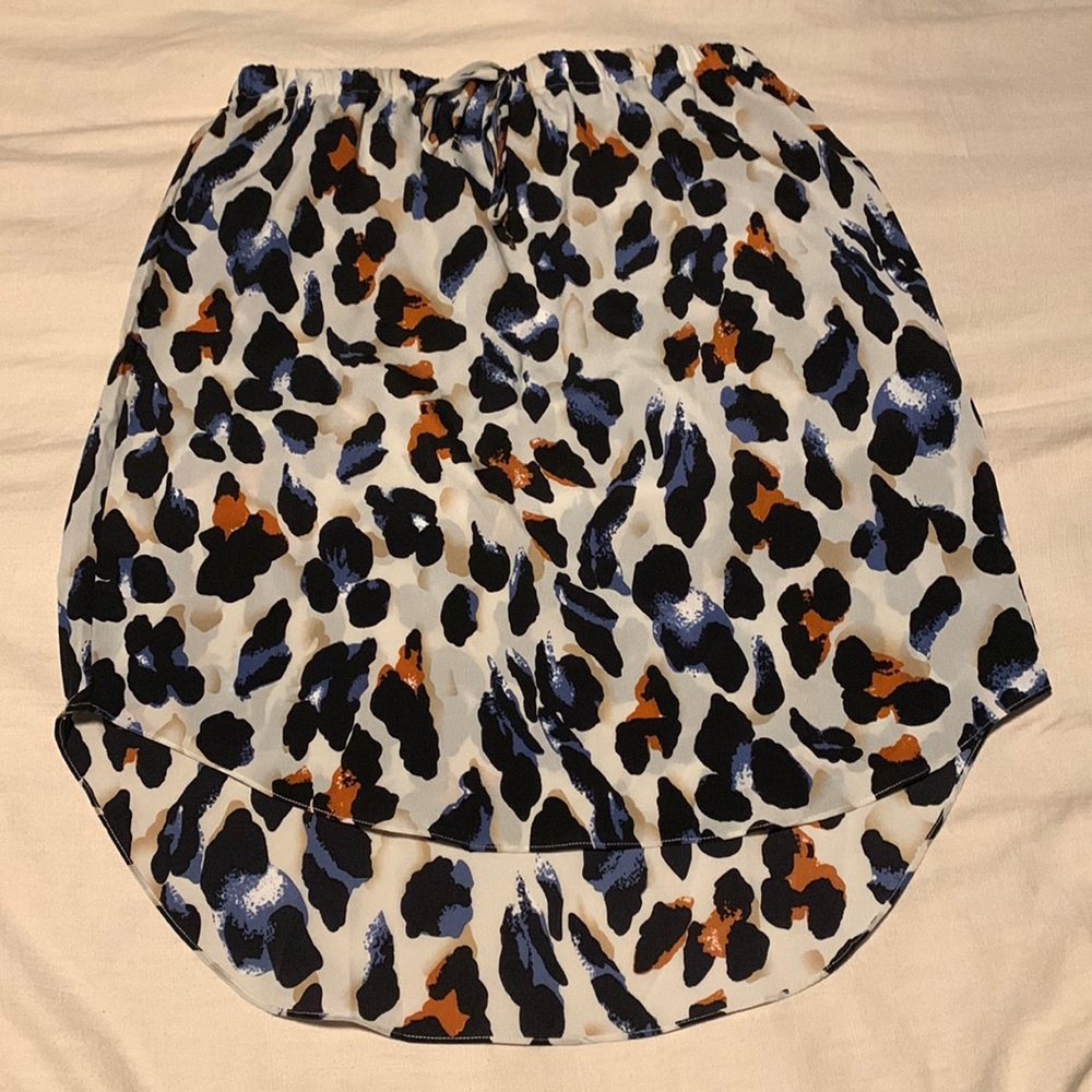 SHEIN curve leopard spotted high low midi skirt!